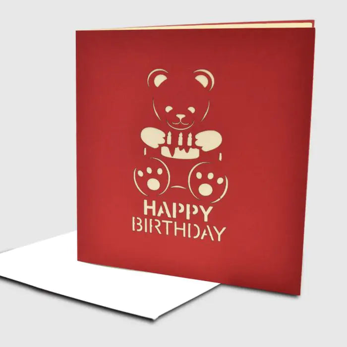 Personalised Happy Birthday Teddy Pop Up Card