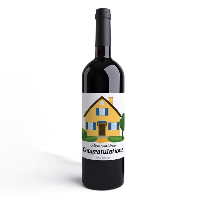 Personalised New Home Wine Label - Set of - 3