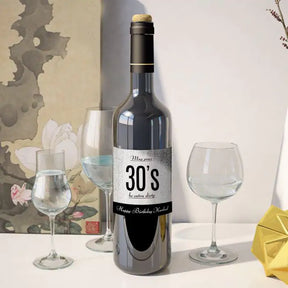 Personalised Birthday Milestone Wine Label - Set of - 3