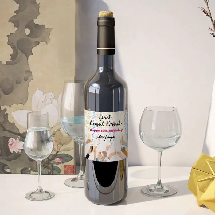Personalised 18th Birthday Wine Label - Set of - 3-2
