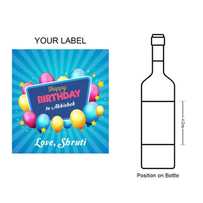 Personalised Birthday Celebration Wine Label - Set of - 3