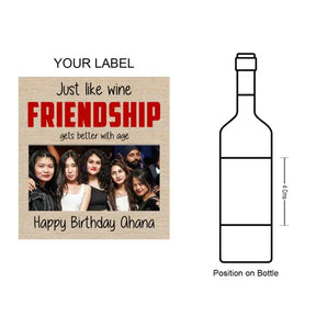 Personalised Birthday Cheer Wine Label - Set of - 3-4