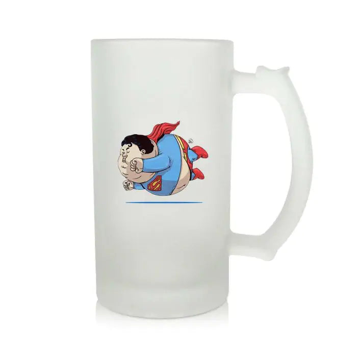 Flying Superhero Beer Mug 600ml - Beer Lover Gift