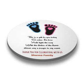 Personalised  Coaster Set Of 4 Baby Shower Return Gift