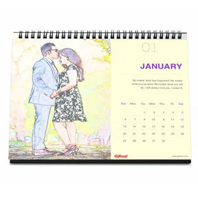 Personalised Coloured Pencil Sketch Calendar