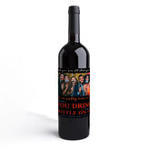 Personalised You Drink Bottle On Us Wine Label - Set of - 3