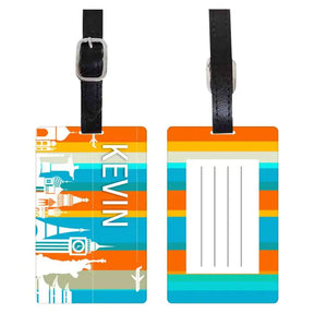 City Skyline Personalised Luggage Tag