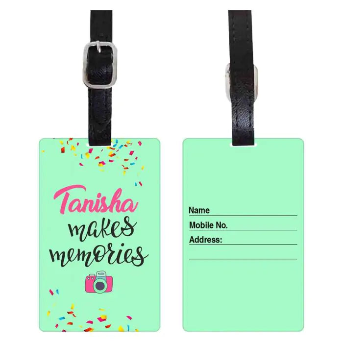 Make Memories Personalised Luggage Tag