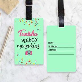 Make Memories Personalised Luggage Tag