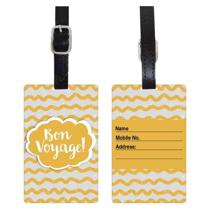 Happy Journey Personalised Luggage Tag