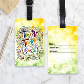 Time To Travel Personalised Luggage Tag
