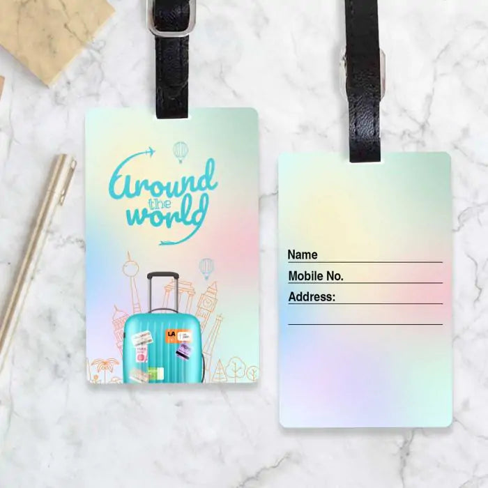 Around The World Personalised Luggage Tag