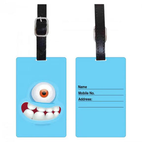 Personalised Blue Monster Luggage Tag