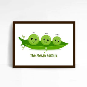 Peas In A Pod Personalise Family Poster Frame