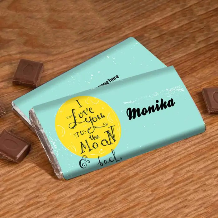 Love You To The Moon And Back Personalised Choco Bar