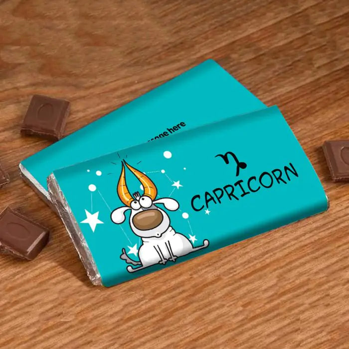 Cute Capricorn Personalised Choco Bar