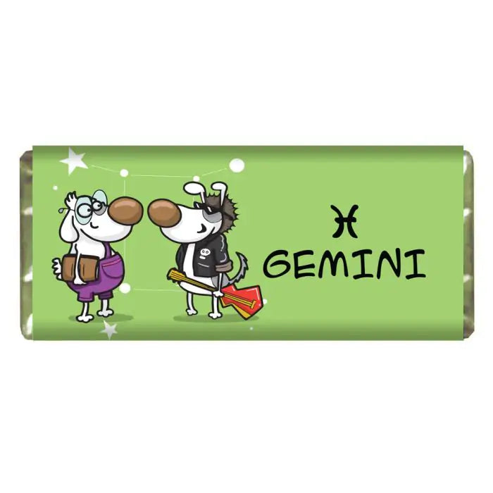 Cute Gemini Personalised Choco Bar