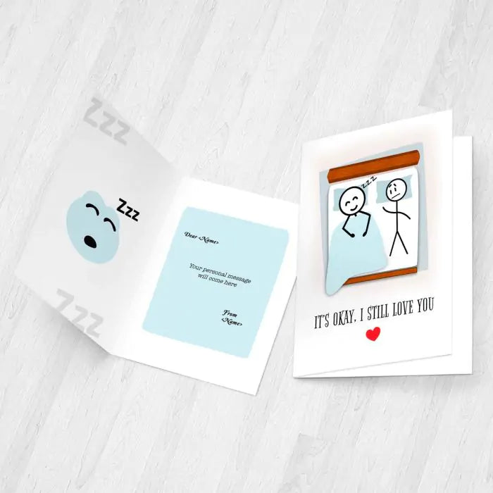 Personalised It's Okay, Still I Love You Greeting Card-3