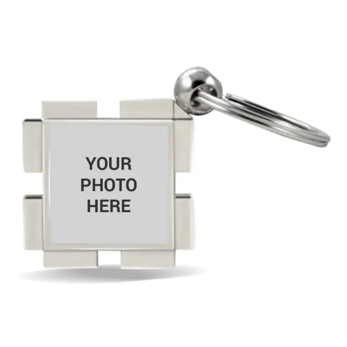 Personalised Square Metal Keychain-2