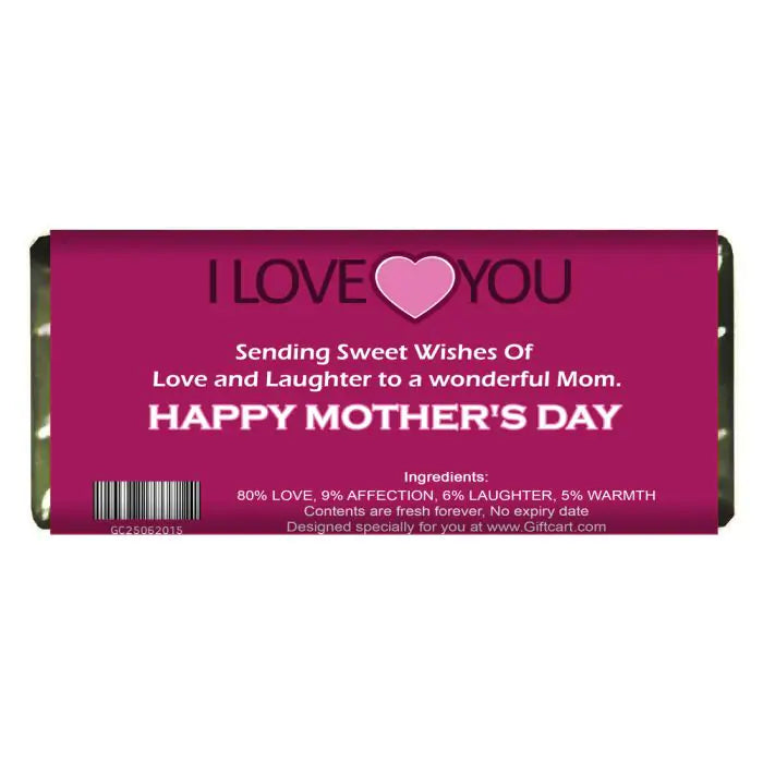 Personalised Sweetest Mother Choco Bar Gift for Mom for Mother's Day