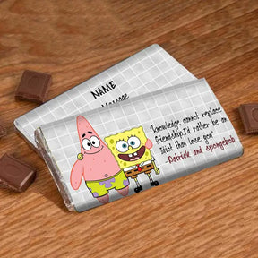 Personalised Spongebob Friends Choco Bar
