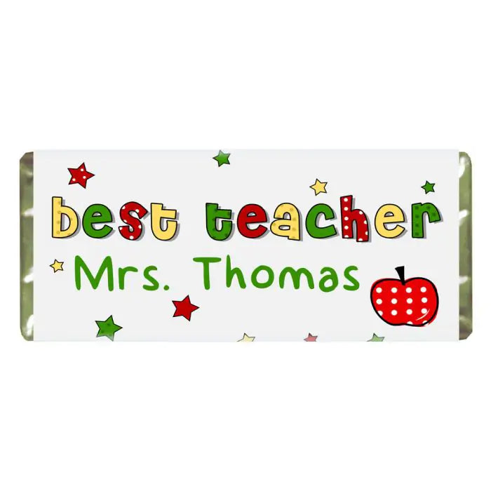 Personalised Best Teacher Choco Bar