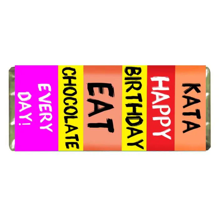 Buy Personalised Colourful Banded Choco Bar from Giftcart.com at Best ...