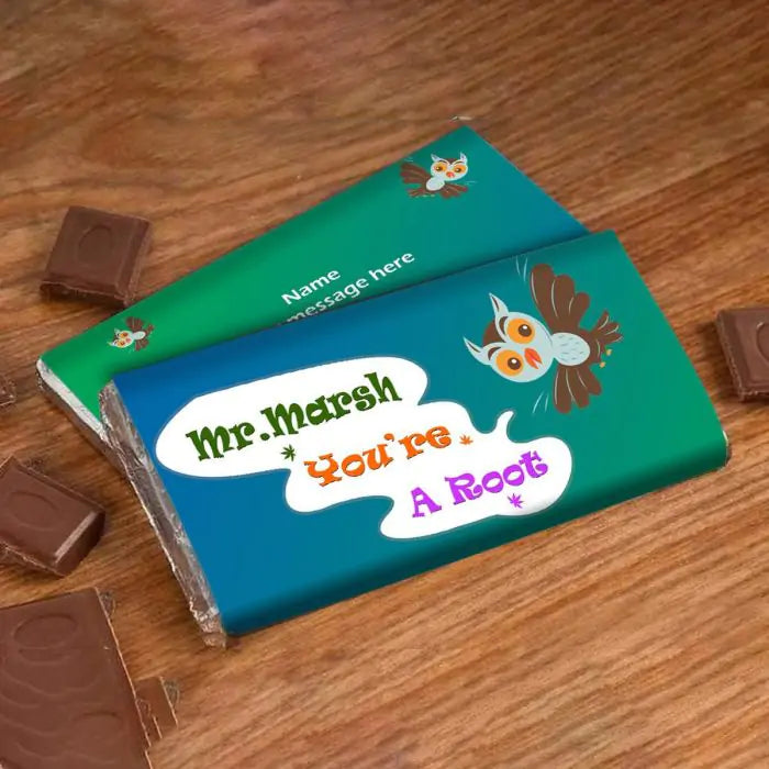 Personalised Sweet Owl message Choco Bar