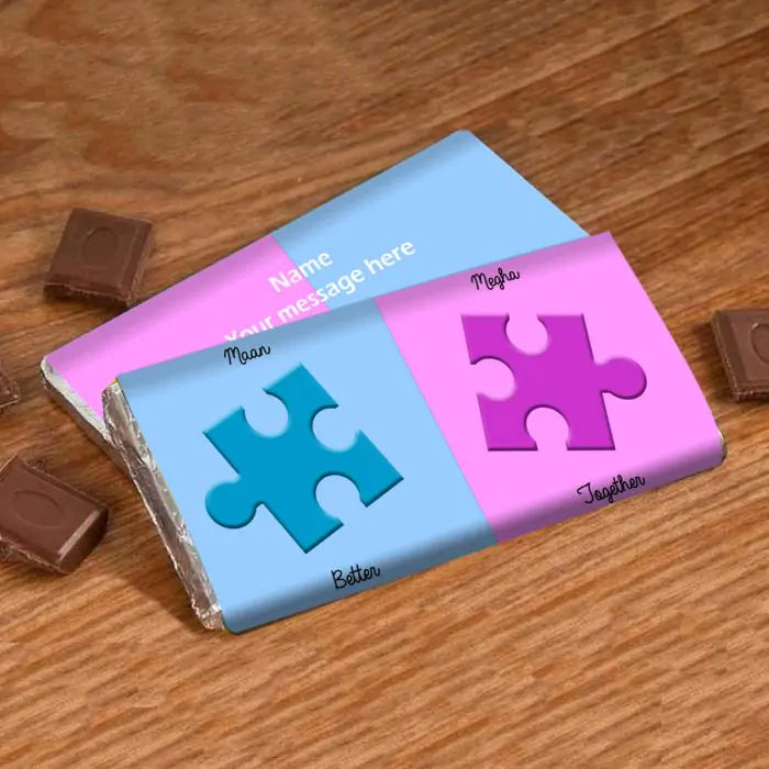 Personalised Puzzle pieces Choco Bar