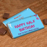 Personalised It's UR Half Birthday Choco Bar