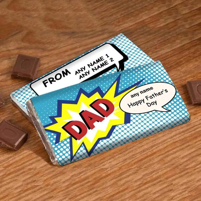 Personalised Choco Bar For Dad