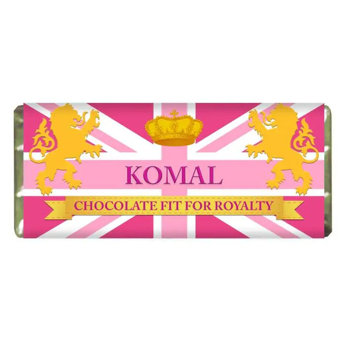 Personalised Choco Bar In Royal Theme