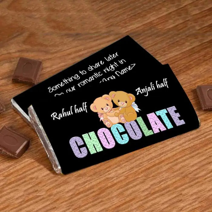 Cute Teddy Personalised Choco Bar