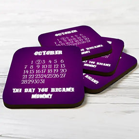Set Of 4 - Personalised Coasters for mom