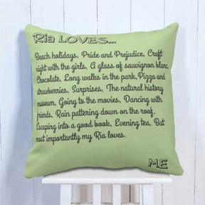 Personalised Her Love Story Cushion