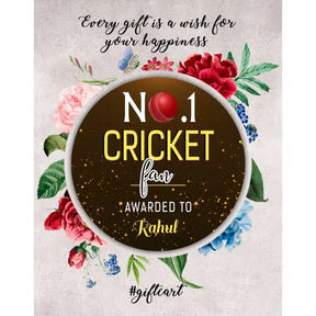 Personalised Number One Cricket Fan Magnet