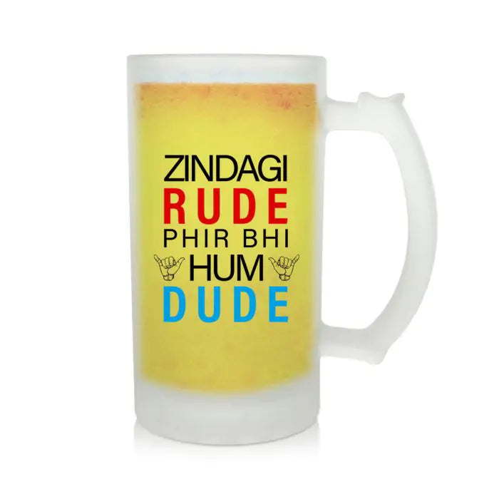 Dude Beer Mug 600ml - Beer Lover Gift