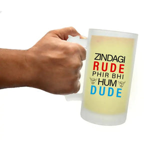 Dude Beer Mug 600ml - Beer Lover Gift