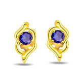 Surat Diamonds Graceful Grandeur 0.30 ct Round Sapphire Earring