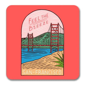 Feel the Breeze San Francisco Souvenir Magnet