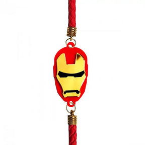 Iron Man Designer Bracelet Rakhi for Kids Boy with Roli Chawal