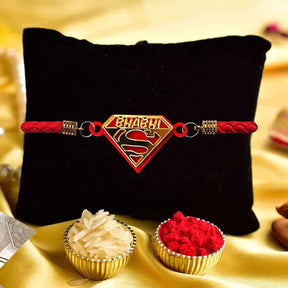 Super Combo Designer Bracelet Rakhi for Bhai and Bhabhi with Roli Chawal-2