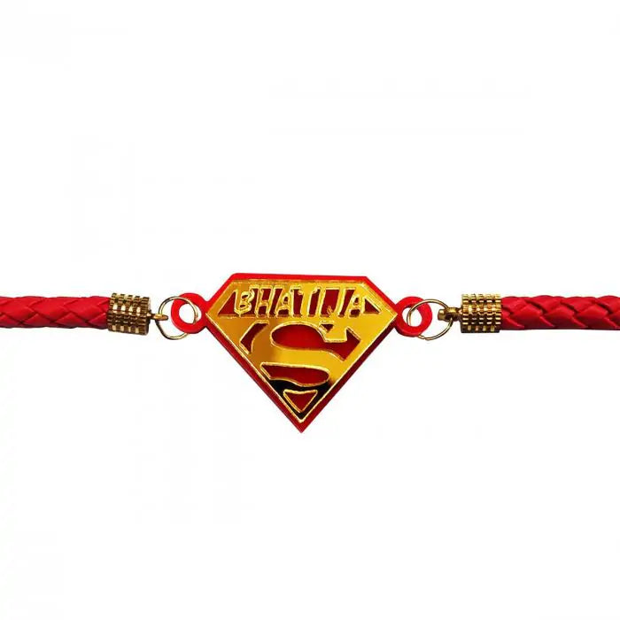 Super Heroes Designer Bracelet Rakhi for Nephew with Roli Chawal