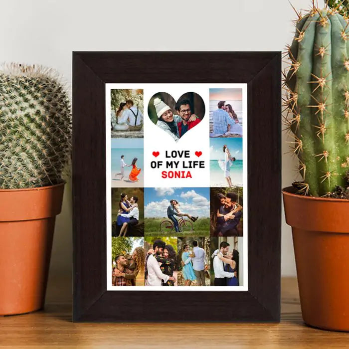Personalised Love Of My Life Framed Poster