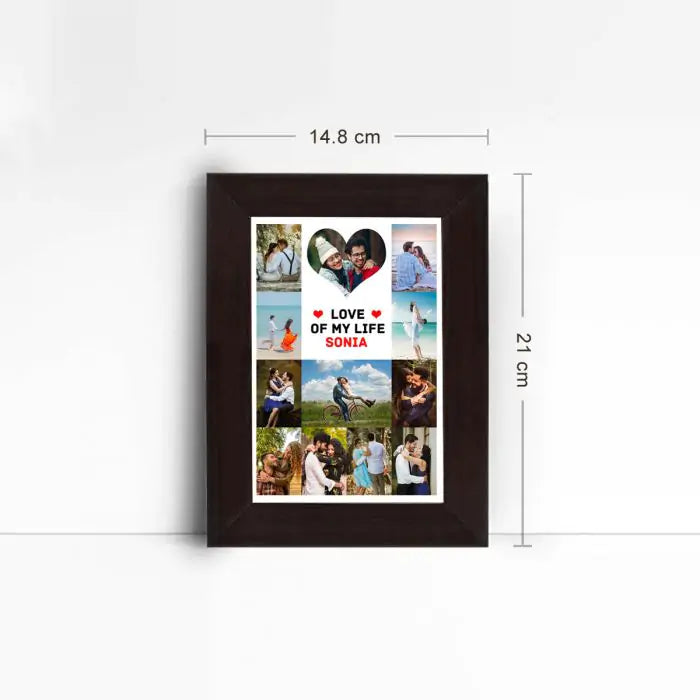 Personalised Love Of My Life Framed Poster