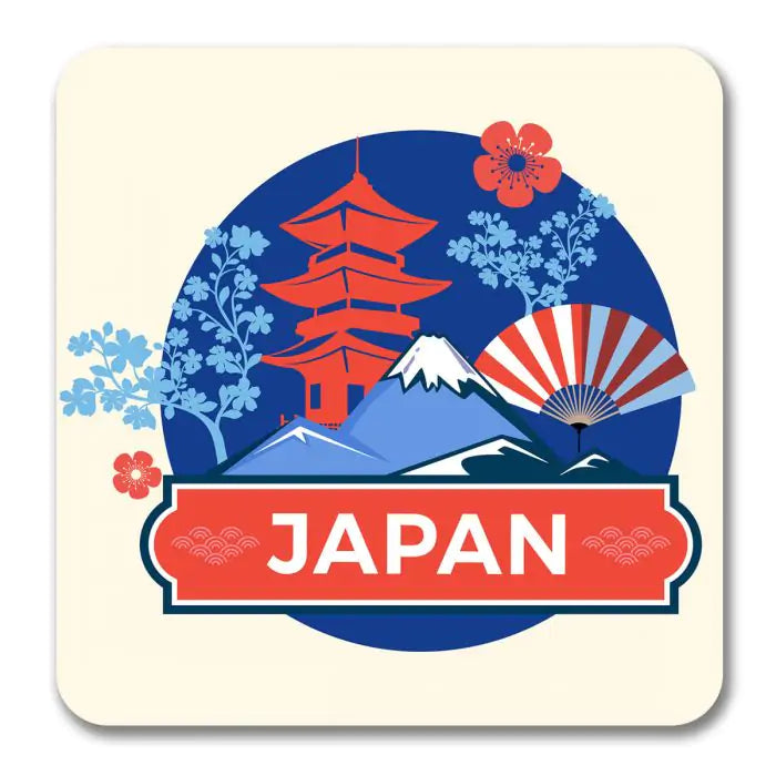 Japan Watercolor Souvenir Magnet