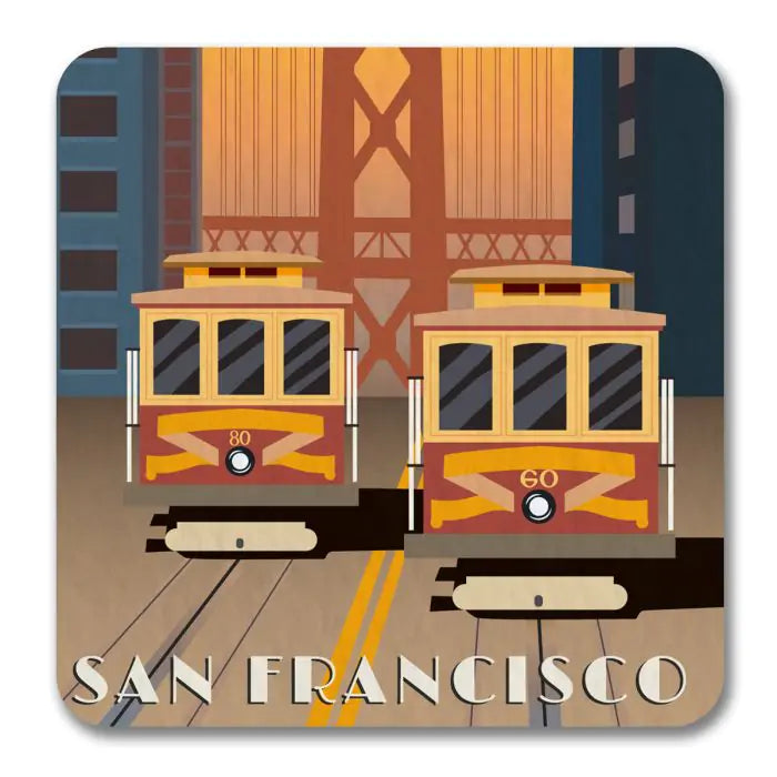 San Francisco Iconic Cable Car Souvenir Magnet