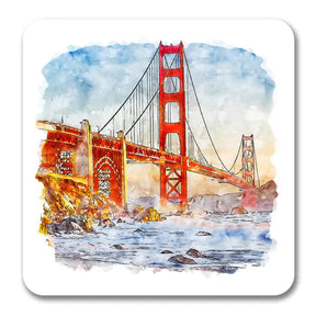 Golden Gate Watercolor Souvenir Magnet-1