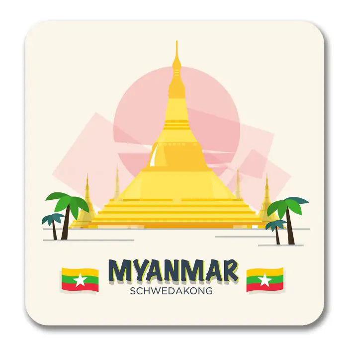 Myanmar Welcomes Souvenir Magnet-1