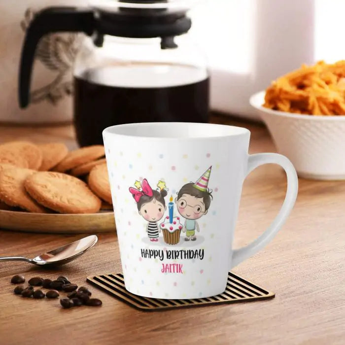 Happy Birthday Cuteness Conical Mug